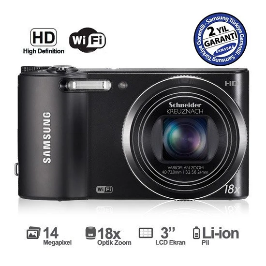 Samsung WB150F 14 MP 3.0'LCD 18X Optik Wi-Fi Dijital Fotoğraf Makinesi