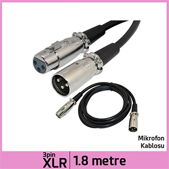 Ti-Mesh Xlr 3 Pin Mikrofon Ses Uzatma Kablosu - 1,8M