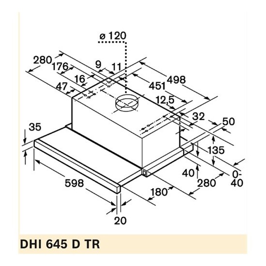 Dhi645ftr bosch вытяжка схема встраивания