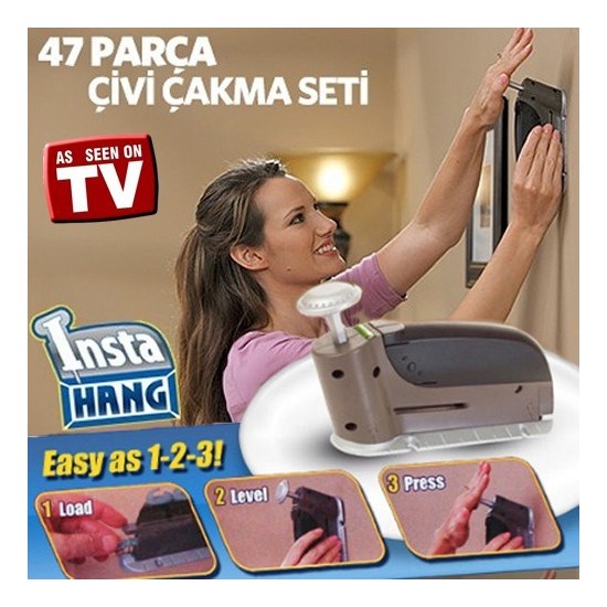 Bluezen Duvara Çivi Çakma Seti Insta Hang (47 Parça) Fiyatı Bluezen Duvara Çivi Çakma Seti Insta Hang (47 Parça) Fiyatı