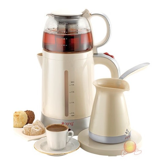 King K8287 Duoset Çay Kahve Makinesi Seti Fiyatı