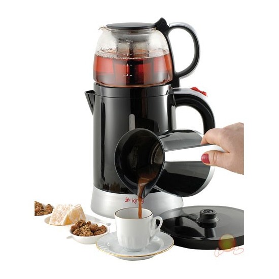 King K8287 Duoset Çay Kahve Makinesi Seti Fiyatı