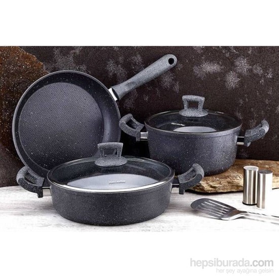 Hascevher Germanitium 5 Parça Gri Granit Set Fiyatı