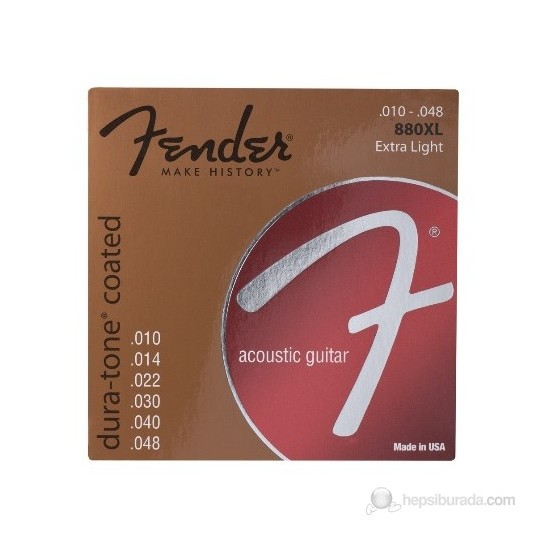 Fender Dura-Tone 880M Cordes Guitare 80/20 Bronze Revêtues 13-56