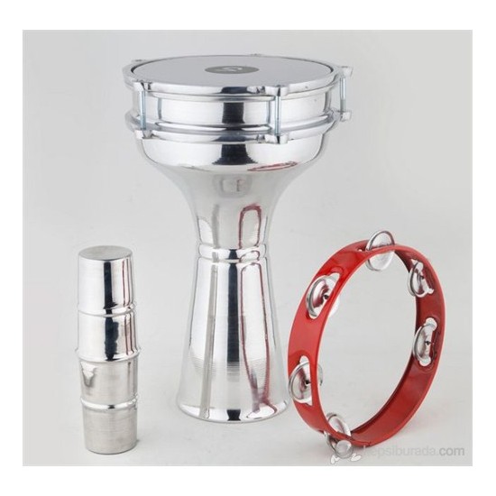 Özel Ritim Seti (Darbuka, Shaker, Zilli Tef Kırmızı) Fiyatı