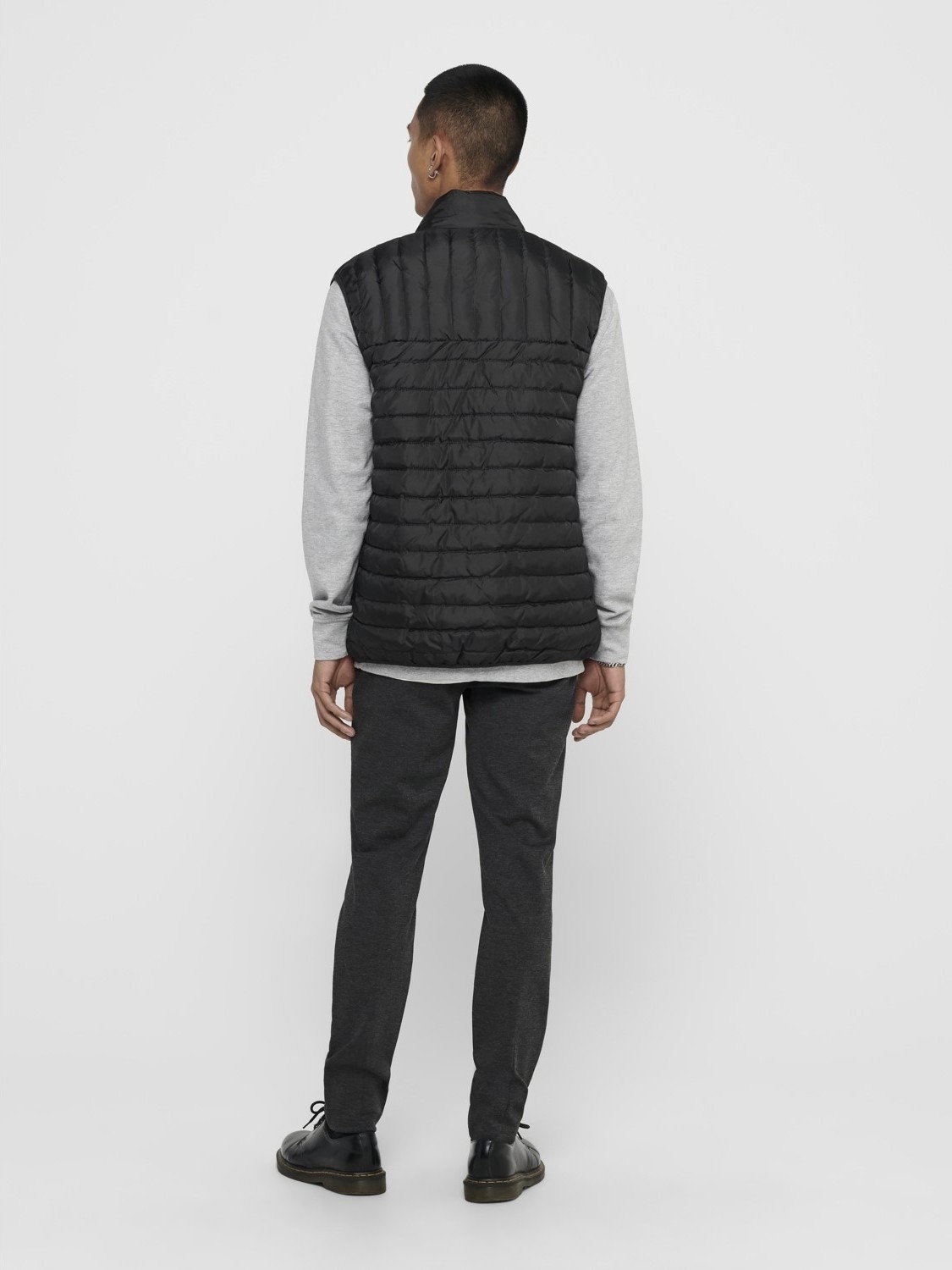 Only &sons Erkek Yelek Paul Quilted 22015123-BLK görsel 4