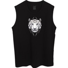 Raf Coll Erkek Düşük Kollu  Siyah Ön Dijital Baskılı  T-Shirt