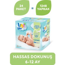 Uni Baby Hassas Dokunuş Islak Mendil 24'lü 1248 Yaprak