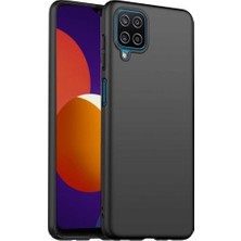 Kzy Samsung Galaxy M12 Kapak Ince Mat Siyah Silikon Kılıf