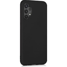 Kzy Samsung Galaxy A72 Kapak Ince Mat Siyah Silikon Kılıf