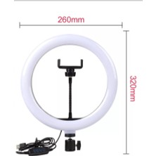 Ring Light 10INC 210 cm Youtuber Makyaj LED Halka Işık Kuaför,make Up Ring Light Tripod Ayak