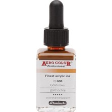 Schmincke  Aero Color  Akrilik Mürekkep  28 ml  600 Altın Hardal
