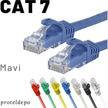 IRENIS CAT7 Ethernet (Network, LAN) Kablosu, Mavi, 2 metre