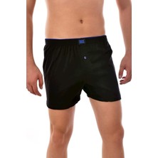 Tutku Erkek Penye Düz Boxer 4'lü Siyah Renk Rahat Kullanım
