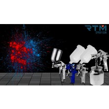 Rtm H-2000 Gölge Tabancası 150 cc / 0,8 mm Üstten Depolu Metal Tabancalı "rtm" 0,8 mm