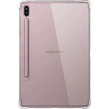 Canpay Samsung Galaxy T870 Uyumlu Kılıf (Tab S7) Anti-Shock Anti-Şok Kenar Pürüzsüz Mat Şeffaf