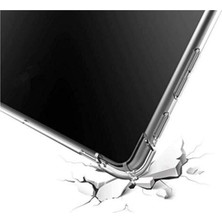 Canpay Samsung Galaxy T970 Uyumlu Kılıf (Tab S7 Plus) Anti-Shock Anti-Şok Kenar Pürüzsüz Mat Şeffaf