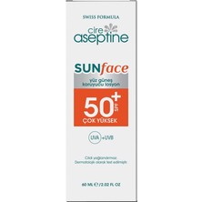 Cire Aseptine Sunface SPF50+ Yüksek Koruma Uva+Uvb Yüz Güneş Koruyucu Losyon 60 ml