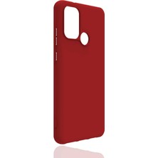 Tekno Grup Casper Via F20 Kılıf Mat Esnek Biye Silikon Kılıf + Cam Ekran Koruyucu Kırmızı