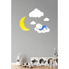 Wood 14 Dizayn Ahşap Çocuk Odası Bebek Bulut Aydede Gece Lambası