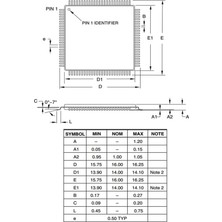 Atmel ATMEGA2560-16U SMD 8-Bit 16MHz Mikrodenetleyici TQFP-100