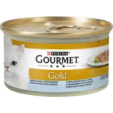 Gourmet Gold 12X85 gr Okyanus Balığı & Sebze Kedi Konservesi Premium Kalite Bıldırcın Tat