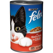 Felix Sığır Etli Yetişkin Kedi Konservesi 6X400 gr