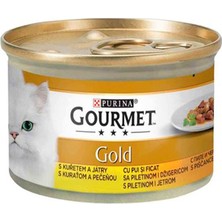 Gourmet Gold Tavuk Ciğer Parça Etli Kedi Konservesi 85 gr
