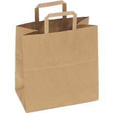 1001 Ambalaj KRAFT KAĞIT ÇANTA 28X16X28 CM FLAT SAPLI 25 ADET