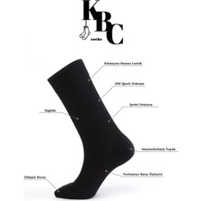 KBC Socks 6'lı Dikişsiz Bambu Erkek Klasik Yazlık Soket Çorap Seti / Kutulu Set / Full Siyah