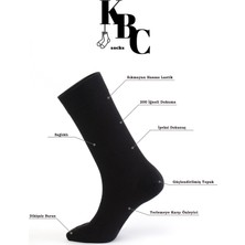 KBC Socks 6'lı Bambu Dikişsiz Erkek Klasik Çorap Seti / 2 Siyah - 2 Lacivert - 2 Füme