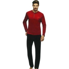 U.S. Polo Assn.  Erkek Pijama Seti 5'li 17394 | Bordo