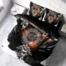 Monohome Dream Feather 3D Pamuk Saten Çift Kişilik Nevresim Takımı