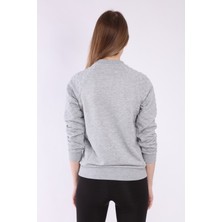 Neslice Kadın Grimelanj Kollar Kapitone Detaylı Sweatshirt
