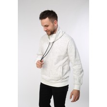 Neslice Erkek Inject Ecru File Detaylı Balıkçı Yaka Sweatshirt