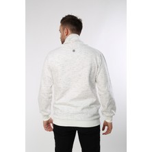 Neslice Erkek Inject Ecru File Detaylı Balıkçı Yaka Sweatshirt