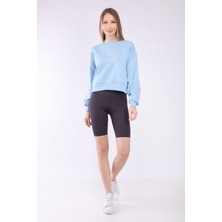 Neslice Kadın Mavi Bacıs Sweatshirt