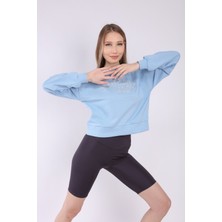 Neslice Kadın Mavi Bacıs Sweatshirt