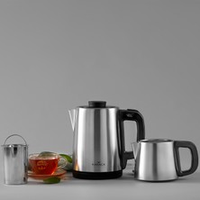 Karaca Tea Break İnox Siyah Çelik Su Isıtıcı & Çay Makinesi