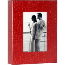Rabsev 15x21cm 100 Fotoğraf Kapasiteli Lüks Pencereli Deri Fotoğraf Albümü