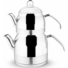 Lines Ayperi Metal Kulp Kendinden Süzgeçli Çelik Çaydanlık Mega Boy