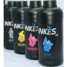 Inkes UV Uv Baskı Mürekkebi 1000 ml -EPSON Dx4/dx5/dx7 ve XP600 Kafalar Ile Uyumlu Rıgıd Uv Mürekkebi Sert ve Yarı Esnek Zeminlere Uygun