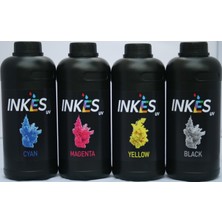 Inkes UV Uv Baskı Mürekkebi 1000 ml -EPSON Dx4/dx5/dx7 ve XP600 Kafalar Ile Uyumlu Rıgıd Uv Mürekkebi Sert ve Yarı Esnek Zeminlere Uygun