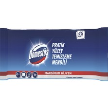 Domestos Pratik Yüzey Temizleme Mendili Maksimum Hijyen 45'li