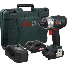 KL Pro  18VOLT/2.0AH Li-Ion Çift Akülü Kömürsüz Profesyonel Torklu Darbeli Vidalama KLDV18B-20