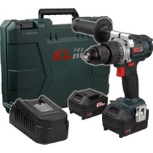 KL Pro  18VOLT/5.0AH Li-Ion Çift Akülü Kömürsüz Profesyonel Şarjlı Matkap KLNM18B-50