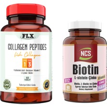 FLX Balık Kollajeni Tip 1-3 Collagen 60 Tablet+Biotin 60 Tablet