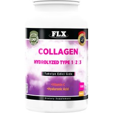 FLX Collagen Kollajen Tip 1-2-3 Hyaluronik Asit Vitamin C 180 Tablet+Biotin 120 Tablet