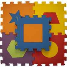 Bermody Geometrik Şekiller Eğitici Evamat  Puzzle Yer Karosu