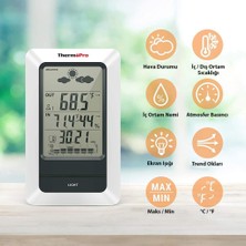 Thermopro TP67A Wifi Iç-Dış Mekan Dijital Isı,nem,basınç Ölçer